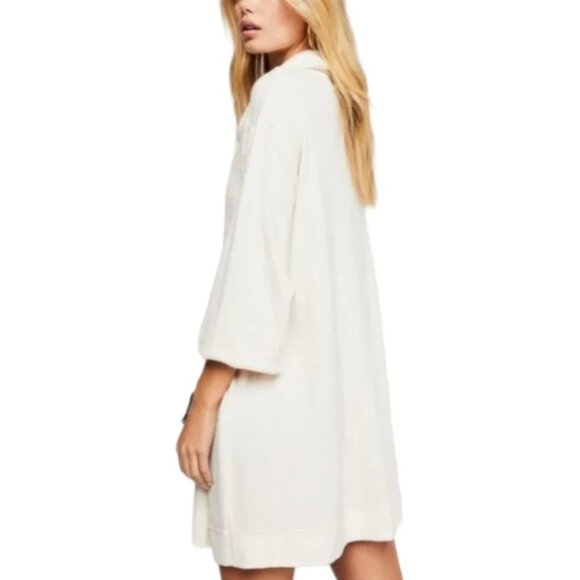 Free People Stay All Night Dress Heather Oatmeal L - Picture 3 of 16